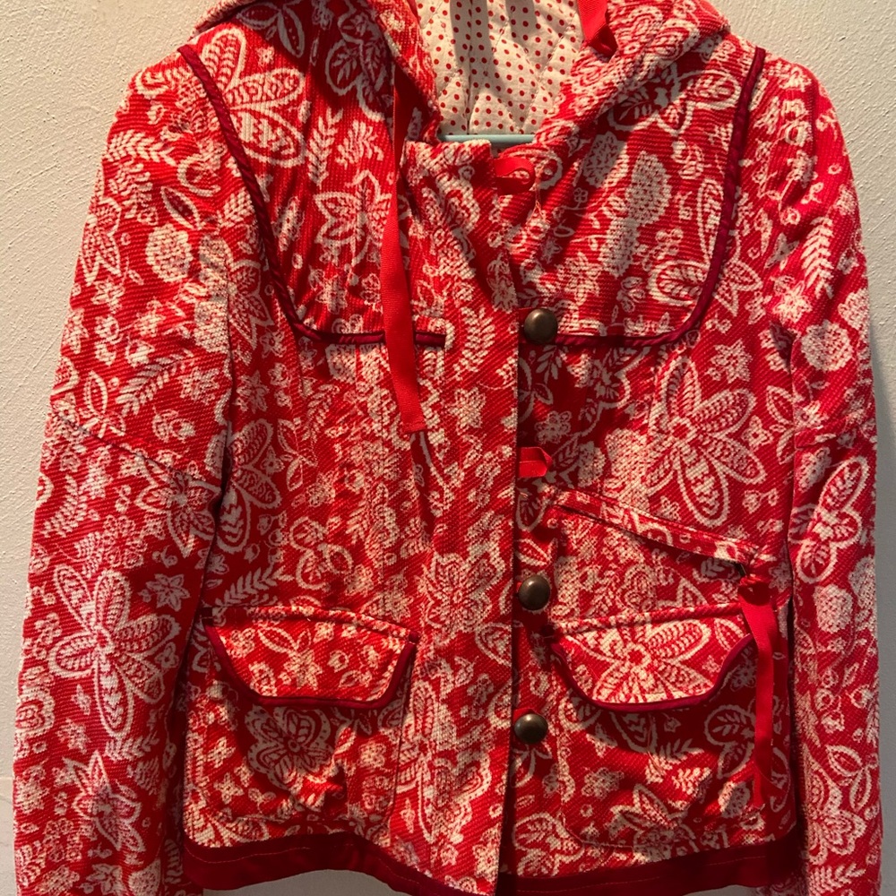 Red Anthropologie Jacket